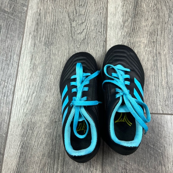 Adidas Kids Black/Blue Soccer Cleats - Picture 11 of 14